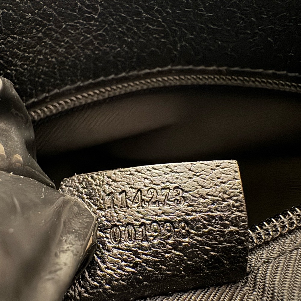 GUCCI GG Canvas/Leather Shoulder Bag Black. - Picture 10 of 15